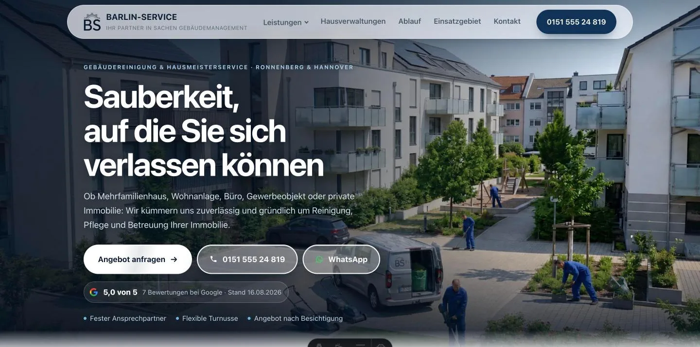 Website von Barlin-Service